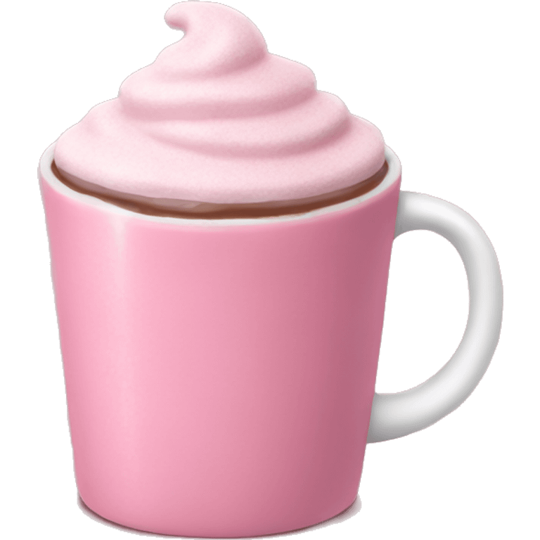 Pink hot chocolate emoji