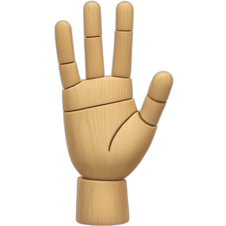 mannequin wooden hand emoji