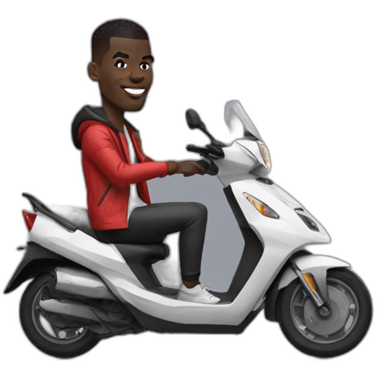 Paul Pogba en scooter  emoji