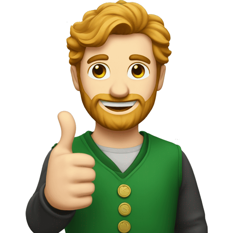 Irishman shows thumbs up emoji