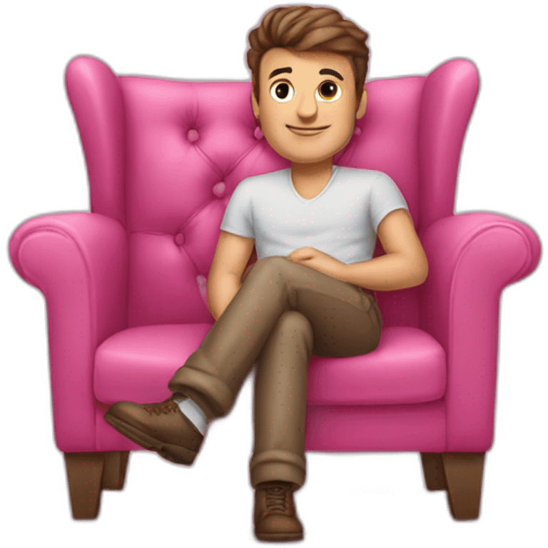 Robert Scott Wilson Scott sitting on pink chair emoji