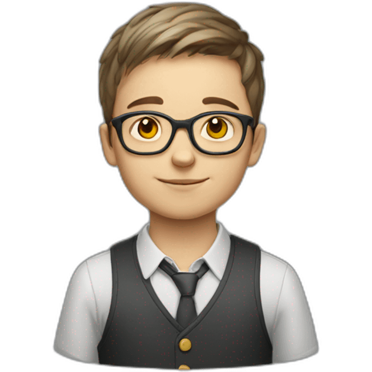 Ukrainian boy with glasses emoji