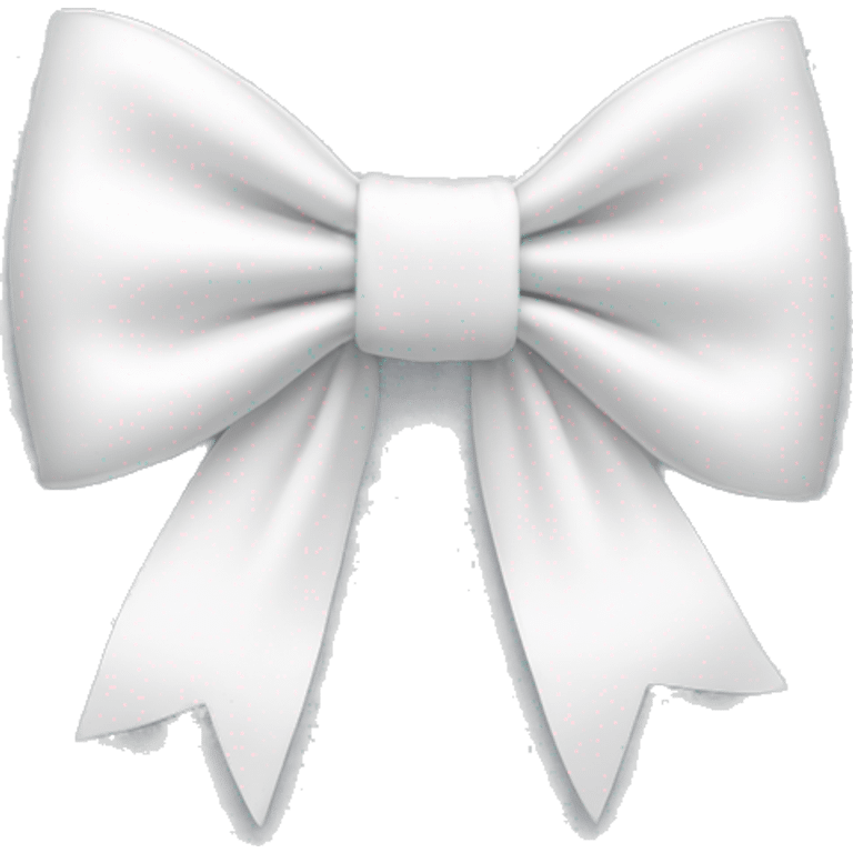 White bow on white bow emoji