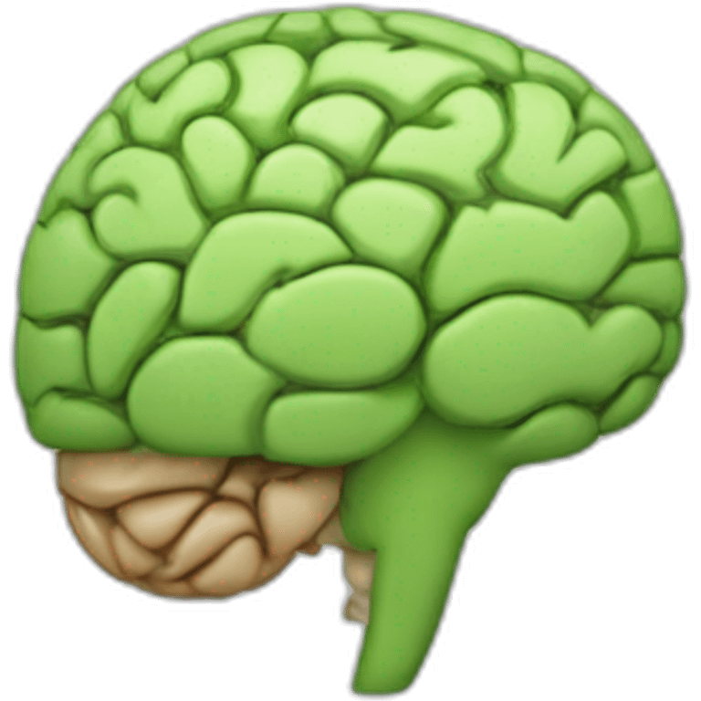 generate a brain enodzi in the apple style with the side wiew emoji