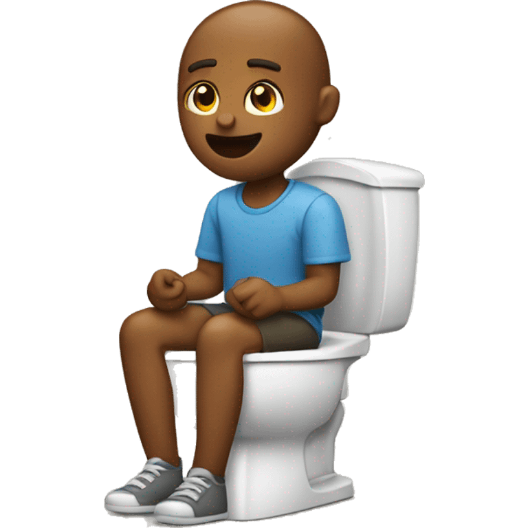 Sitting on toilet  emoji