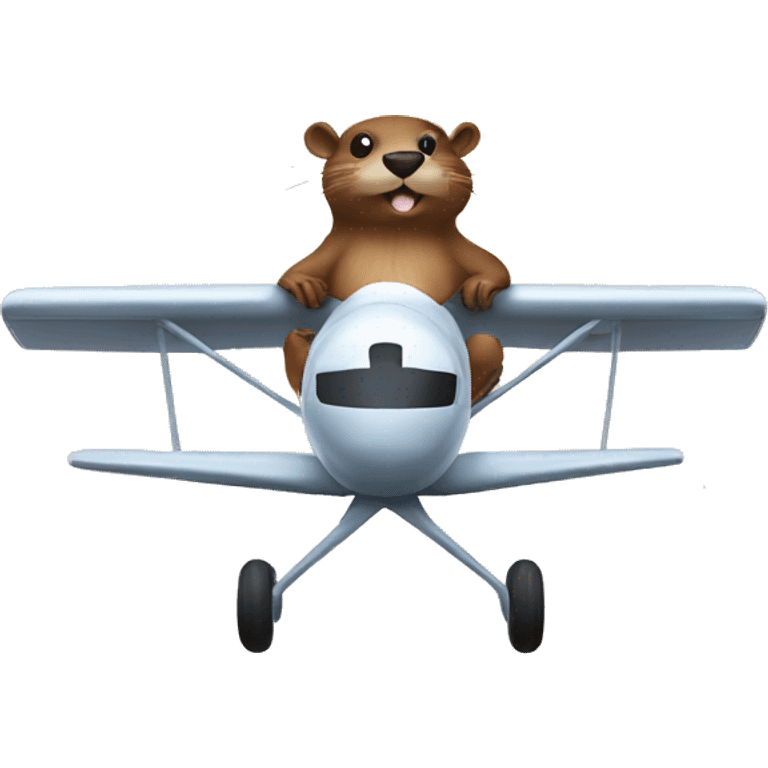 Beaver in plane emoji