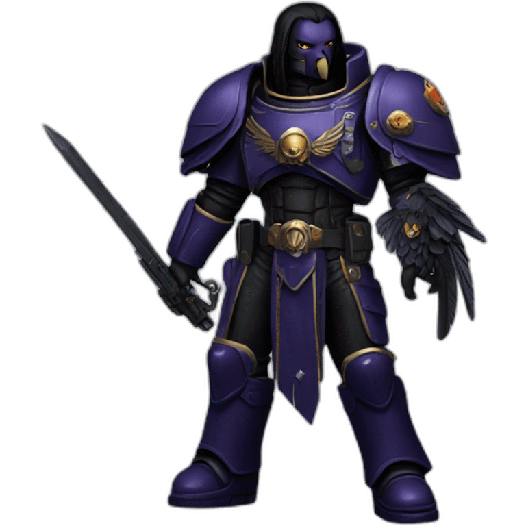 Raven, space marine, 40k, corax emoji