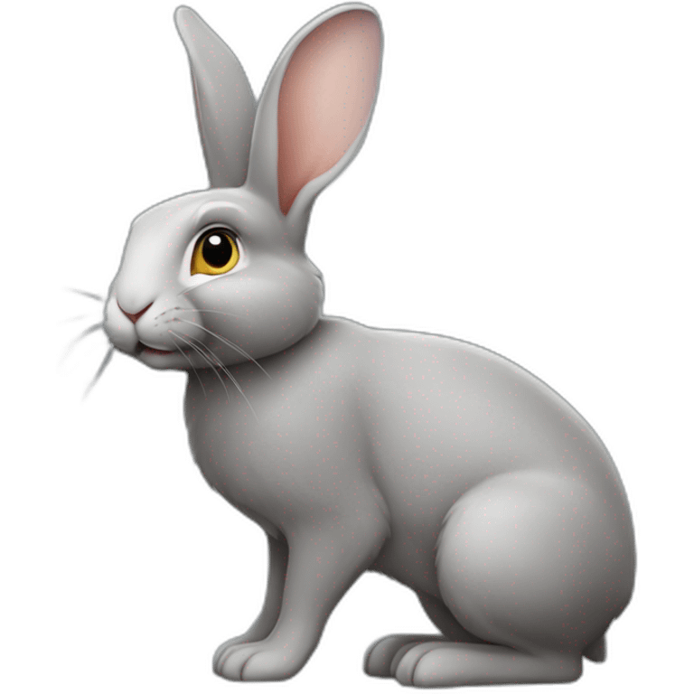 rabbit-lopear-gray-fullbody emoji