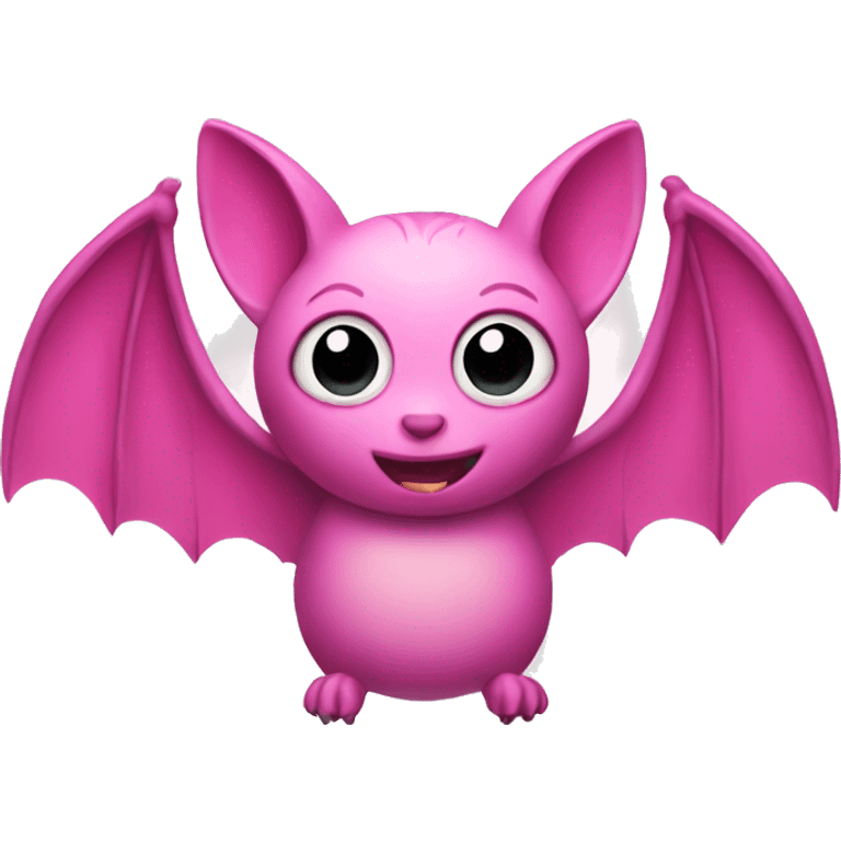 Pink bat with wings emoji