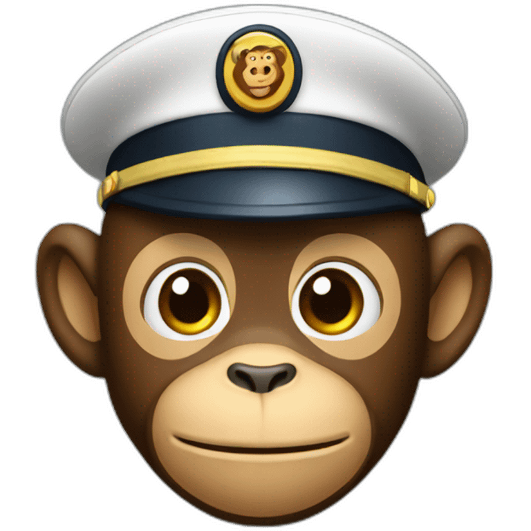 A monkey in a general's uniform emoji