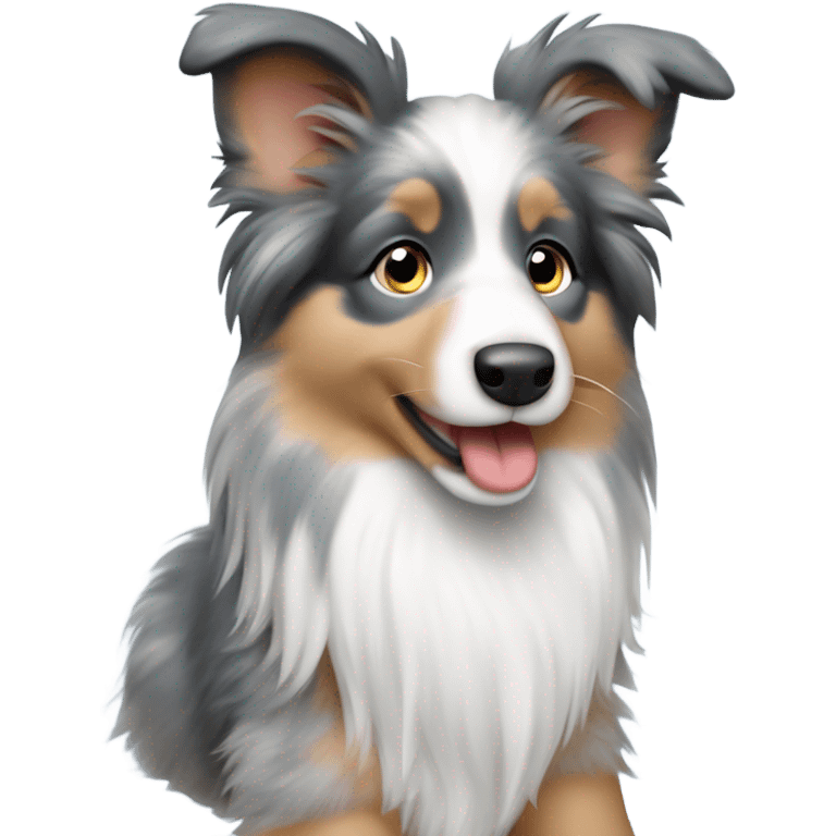 Blue Merle Shetland sheepdog puppy  emoji