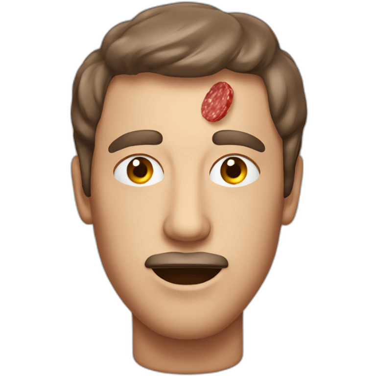 men with salami head emoji