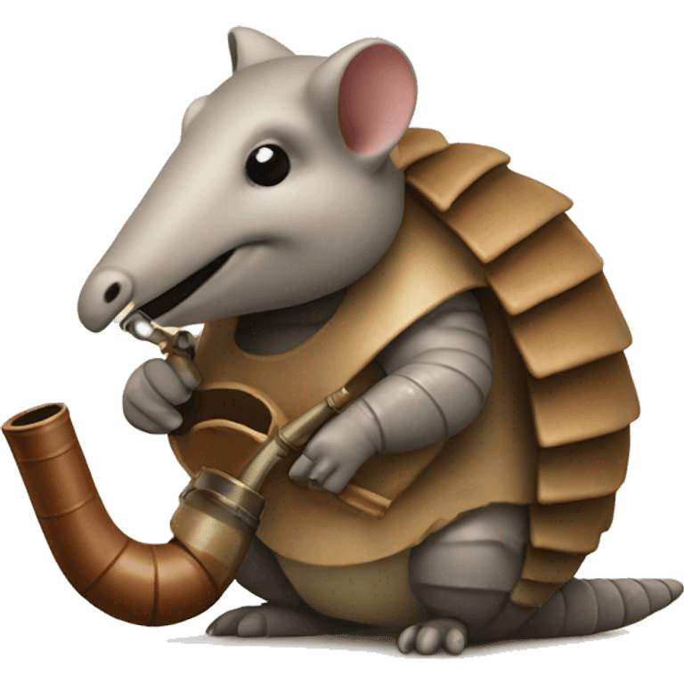 Armadillo with a pipe emoji