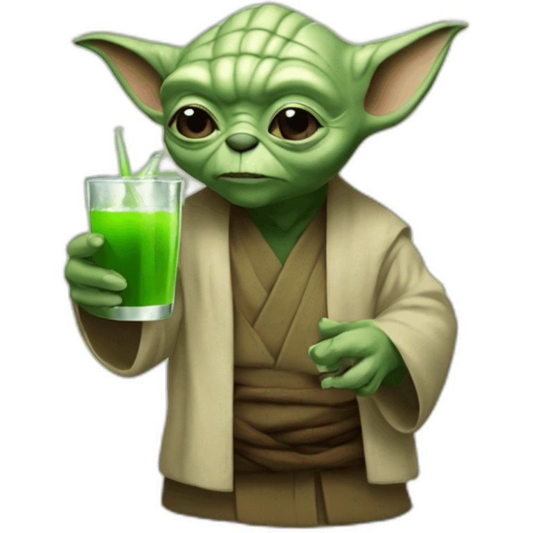 Yoda drink bear emoji