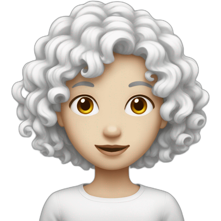 A person with white skin and a curly price emoji