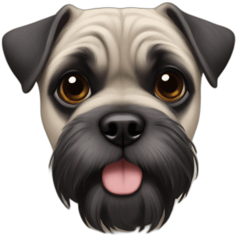 A pug x schnauzer emoji