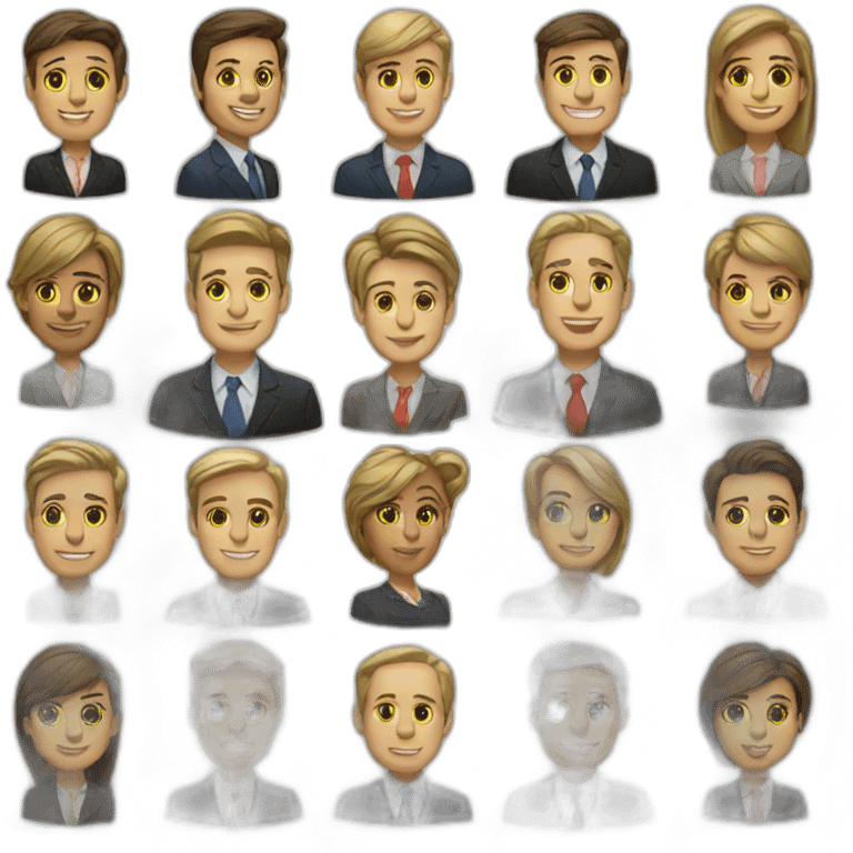 A group of business men and women emoji