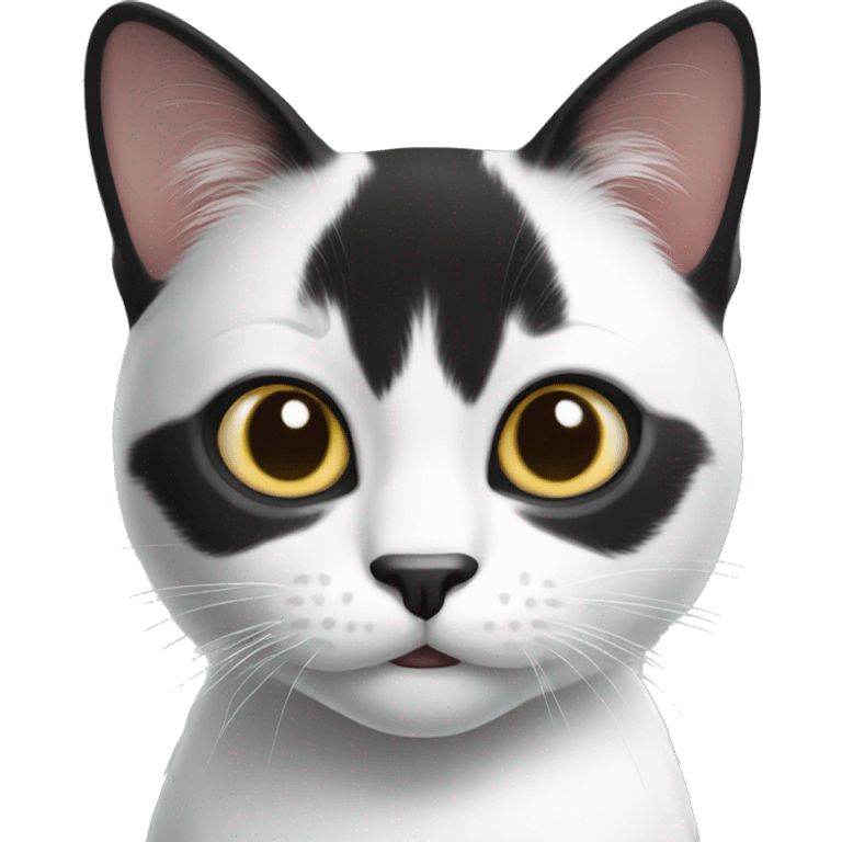 Black and white cat emoji