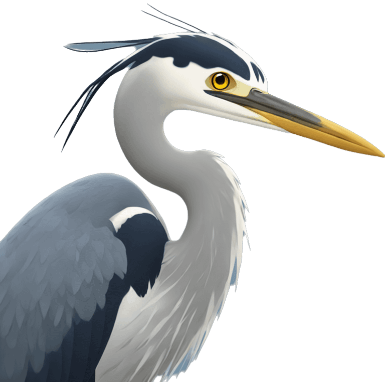 Menacing heron emoji