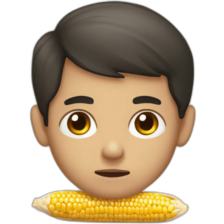 A light-skin boy with corn rolls frowning emoji