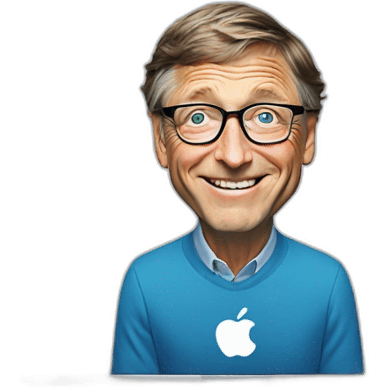 Bill gates using a MacBook and loving it ! emoji