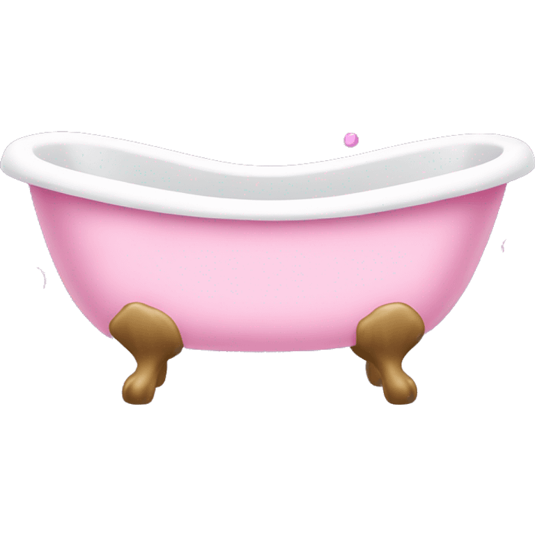 Bath tub with pink bubbles emoji