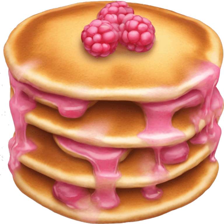 pancakes light pink berry emoji