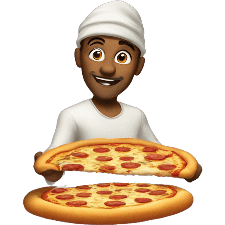 Ali baba eating pizza emoji