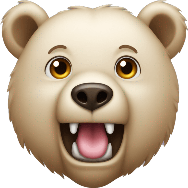 bear with x as eyes and tongue out emoji