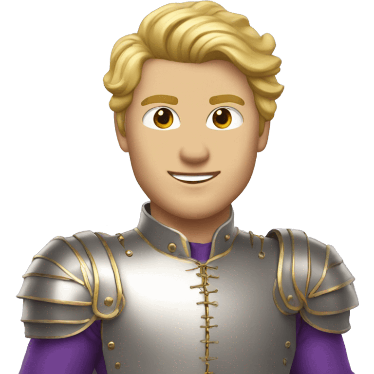 Gold gilded violet vintage man blonde hair fencing  emoji