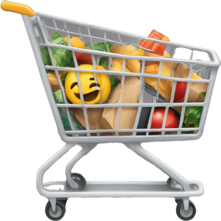 Full shopping trolly emoji