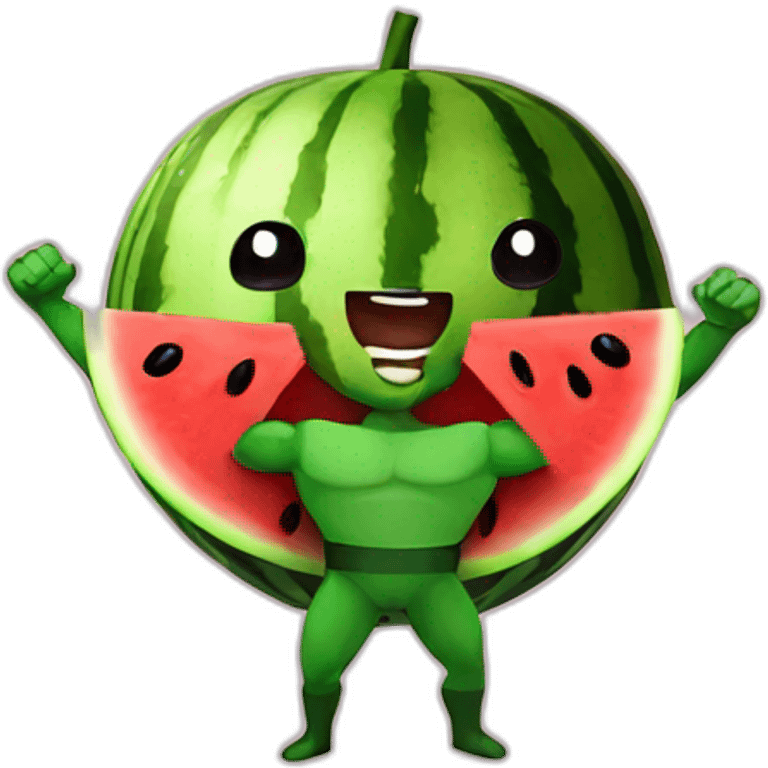 Watermelon superhero emoji