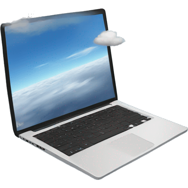 sky into laptop emoji