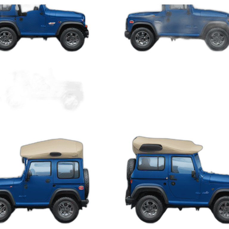 Mahindra thar logo marine blue emoji