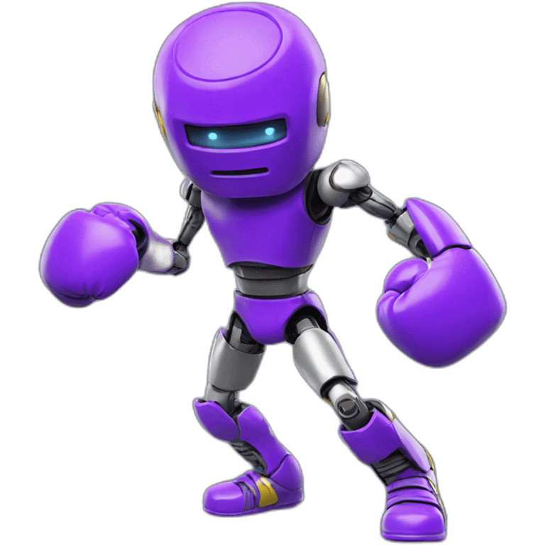 Boxing robot purple emoji