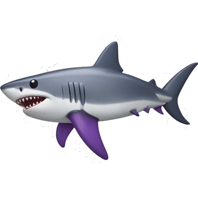 Shark with eggplant attached to groin emoji