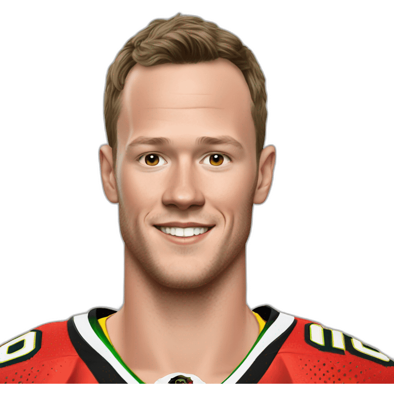 Jonathan Toews as rainbow beach bum emoji