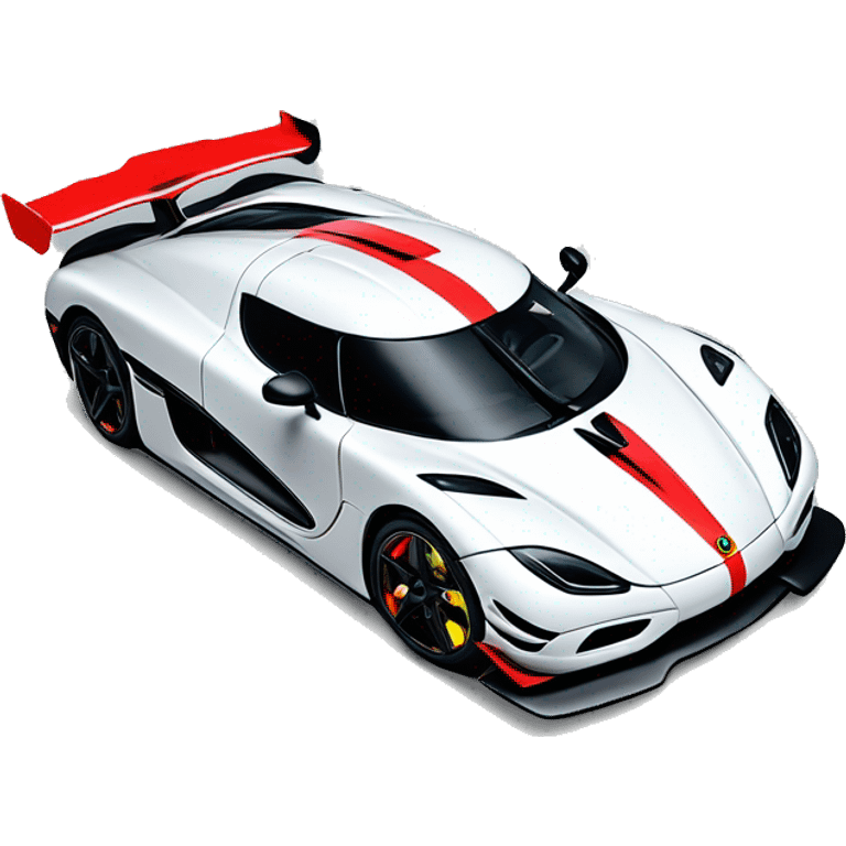 a koenigsegg jesko with the us colours emoji