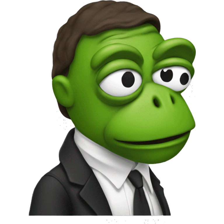 gigachad as kermit the frog emoji