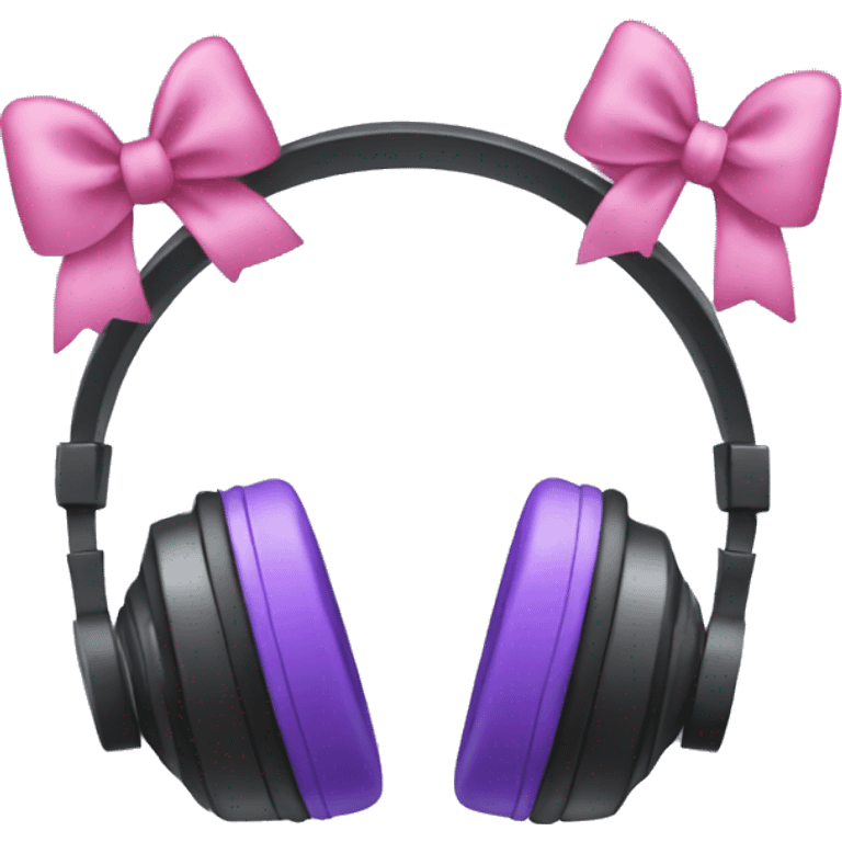 Headphones with bows emoji