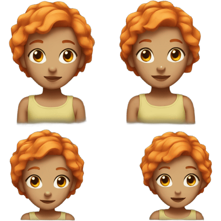 girl with orange hair emoji