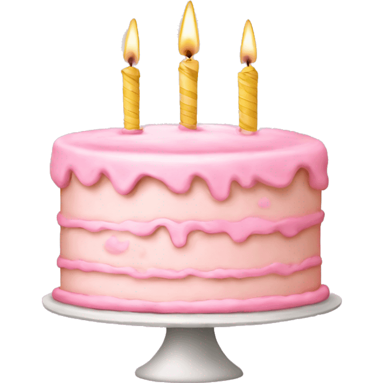 Light Pink birthday cake emoji