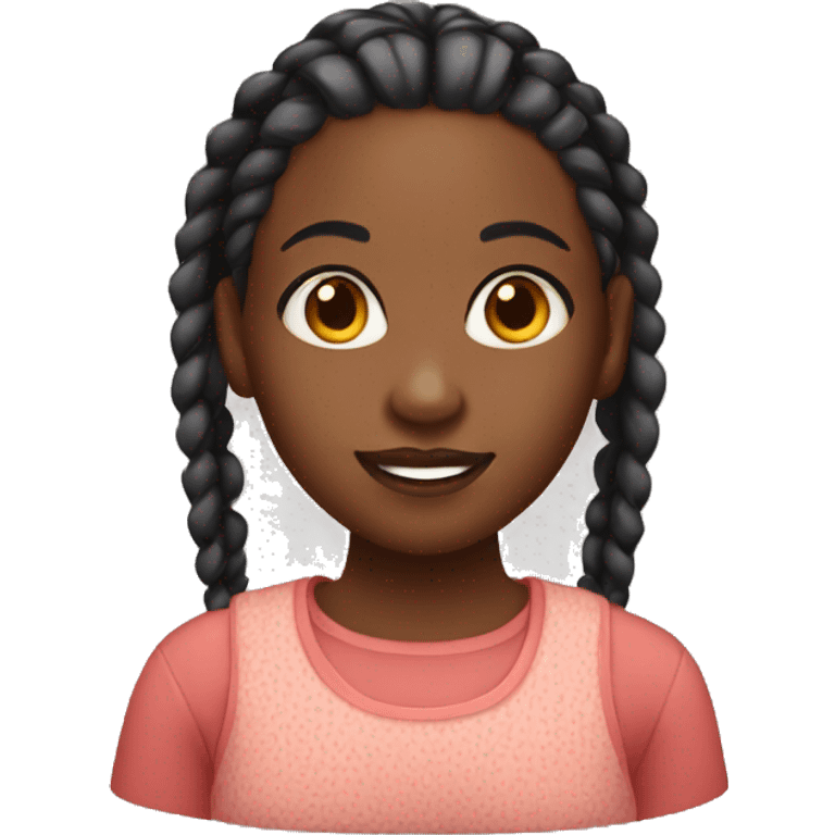 Black girl with cornrows  emoji