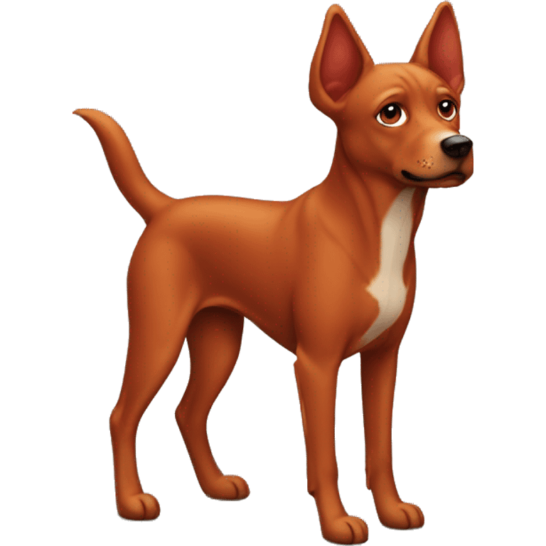 red dog with pointed ears emoji