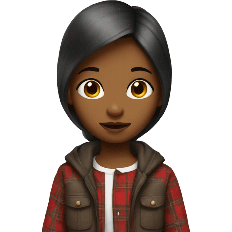 Girl with plaid  emoji