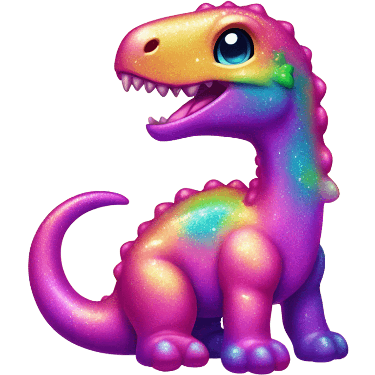 Lisa frank glitter baby dinosaur  emoji