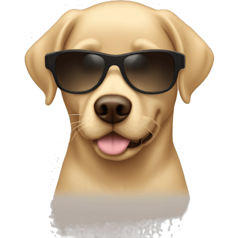 Beige Labrador Witz Long hair and sunglasses emoji