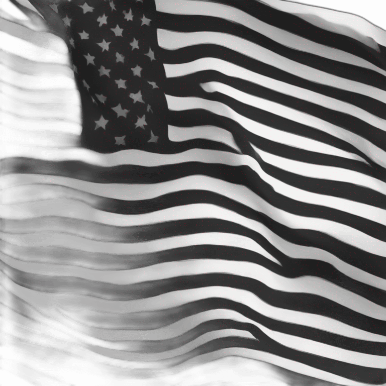 Black and White American Flag emoji