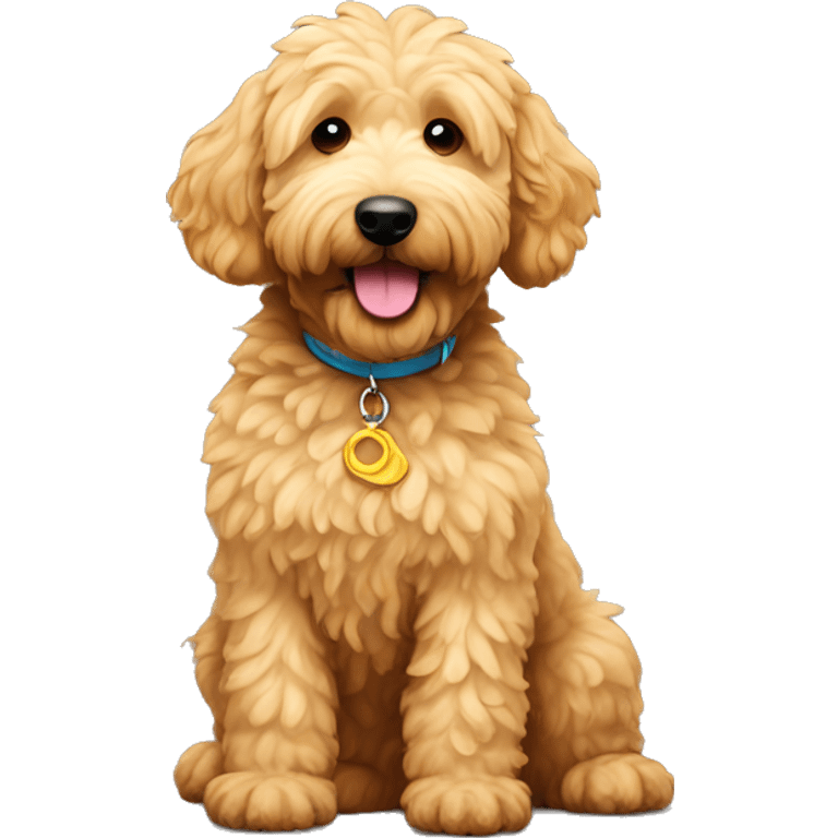 Golden doodle dog cute  emoji