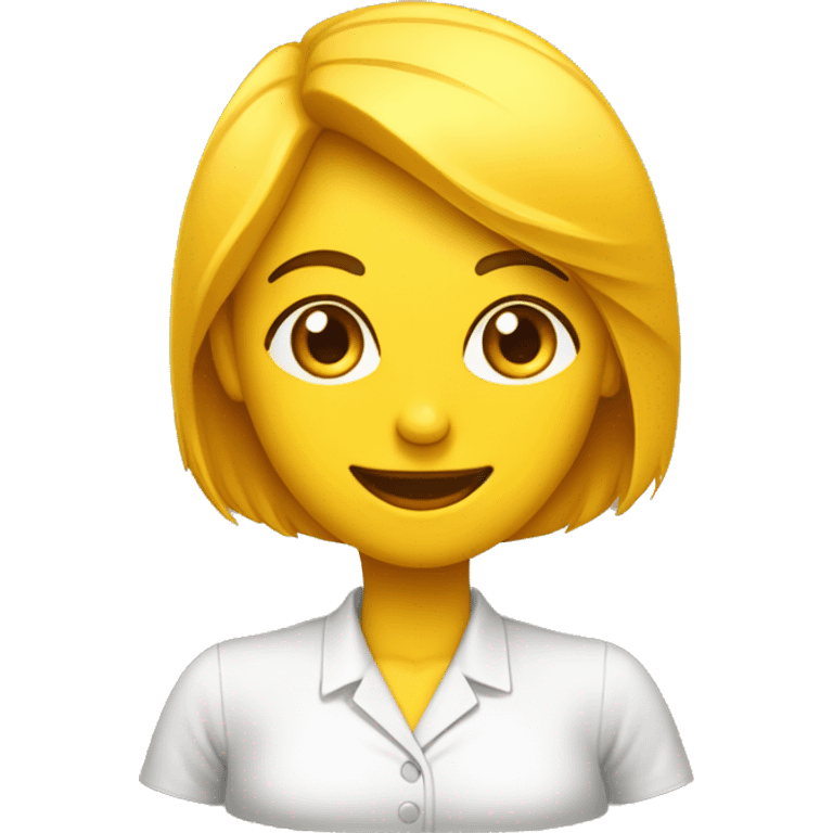 Você é um atendente de telemarketing crie uma emoji com uma blusa amarela e um fone emoji